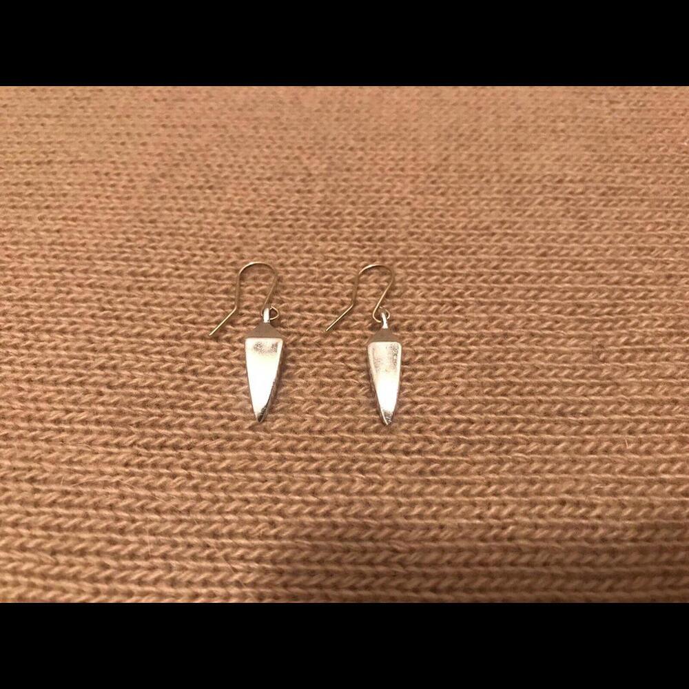 Vintage Robert Lee Morris Silver .925 Triangle Dangle Earrings Early 90’s